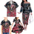 Personalized Patriotic Rebel American Family Matching Off The Shoulder Long Sleeve Dress and Hawaiian Shirt Grunge USA Eagle Flag - Wonder Print Shop
