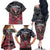 Personalized Patriotic Rebel American Family Matching Off The Shoulder Long Sleeve Dress and Hawaiian Shirt Grunge USA Eagle Flag - Wonder Print Shop