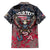 Personalized Patriotic Rebel American Family Matching Short Sleeve Bodycon Dress and Hawaiian Shirt Grunge USA Eagle Flag - Wonder Print Shop