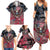 Personalized Patriotic Rebel American Family Matching Summer Maxi Dress and Hawaiian Shirt Grunge USA Eagle Flag - Wonder Print Shop
