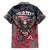Personalized Patriotic Rebel American Family Matching Summer Maxi Dress and Hawaiian Shirt Grunge USA Eagle Flag - Wonder Print Shop