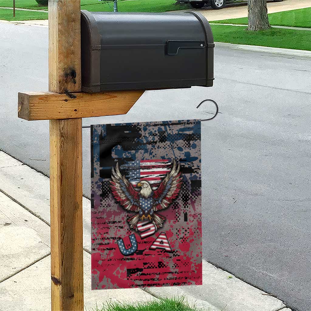 Patriotic Rebel American Garden Flag Grunge USA Eagle Flag - Wonder Print Shop