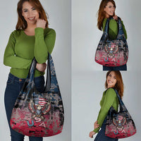 Patriotic Rebel American Grocery Bag Grunge USA Eagle Flag - Wonder Print Shop