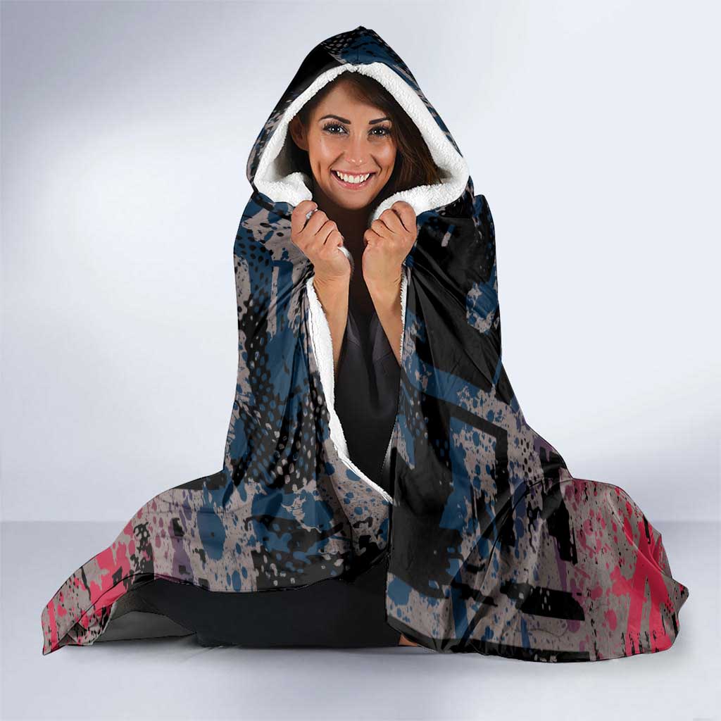 Patriotic Rebel American Hooded Blanket Grunge USA Eagle Flag - Wonder Print Shop