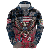 Personalized Patriotic Rebel American Hoodie Grunge USA Eagle Flag - Wonder Print Shop