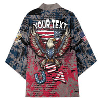 Personalized Patriotic Rebel American Kimono Grunge USA Eagle Flag - Wonder Print Shop