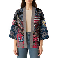 Personalized Patriotic Rebel American Kimono Grunge USA Eagle Flag - Wonder Print Shop