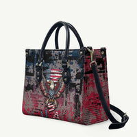 Patriotic Rebel American Leather Bag Grunge USA Eagle Flag - Wonder Print Shop