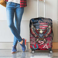 Patriotic Rebel American Luggage Cover Grunge USA Eagle Flag - Wonder Print Shop