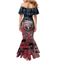 Personalized Patriotic Rebel American Mermaid Dress Grunge USA Eagle Flag - Wonder Print Shop