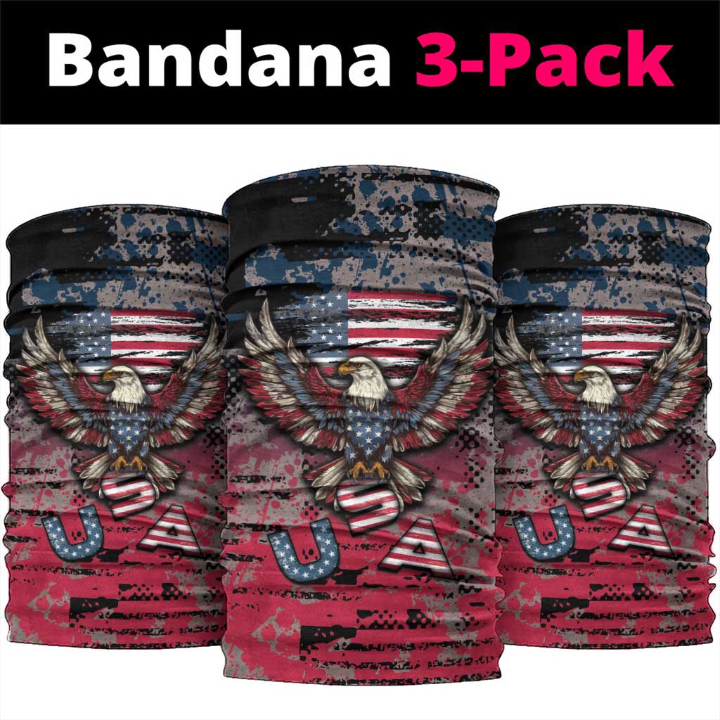 Patriotic Rebel American Neck Gaiter Grunge USA Eagle Flag DT05