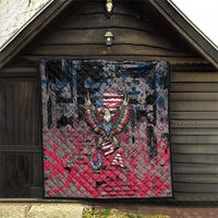 Patriotic Rebel American Quilt Grunge USA Eagle Flag - Wonder Print Shop