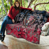 Patriotic Rebel American Quilt Grunge USA Eagle Flag - Wonder Print Shop