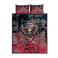 Patriotic Rebel American Quilt Bed Set Grunge USA Eagle Flag - Wonder Print Shop