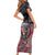 Personalized Patriotic Rebel American Short Sleeve Bodycon Dress Grunge USA Eagle Flag - Wonder Print Shop