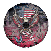 Patriotic Rebel American Spare Tire Cover Grunge USA Eagle Flag - Wonder Print Shop