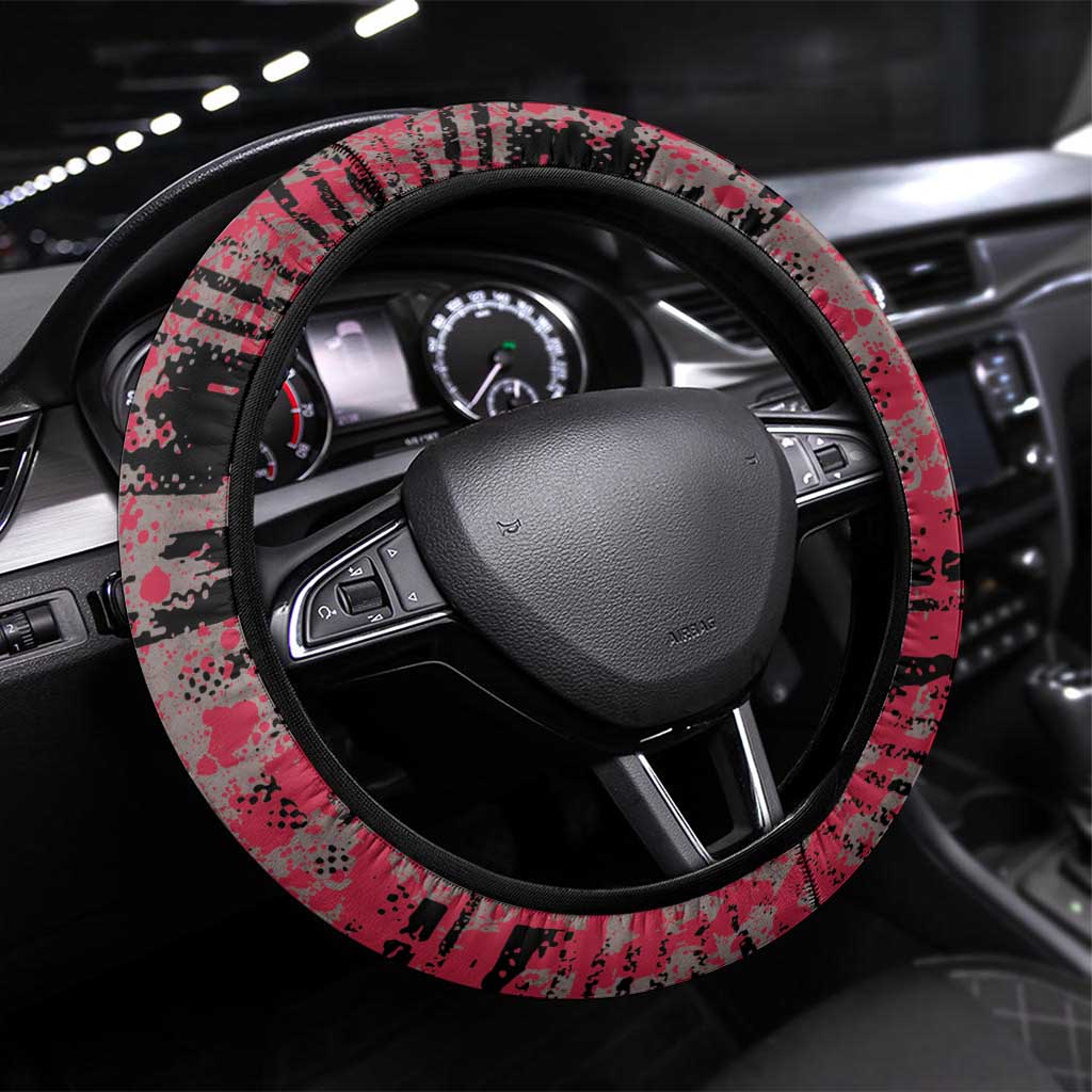 Patriotic Rebel American Steering Wheel Cover Grunge USA Eagle Flag - Wonder Print Shop