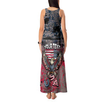Personalized Patriotic Rebel American Tank Maxi Dress Grunge USA Eagle Flag - Wonder Print Shop