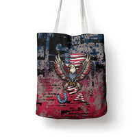 Patriotic Rebel American Tote Bag Grunge USA Eagle Flag - Wonder Print Shop