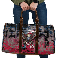 Patriotic Rebel American Travel Bag Grunge USA Eagle Flag - Wonder Print Shop