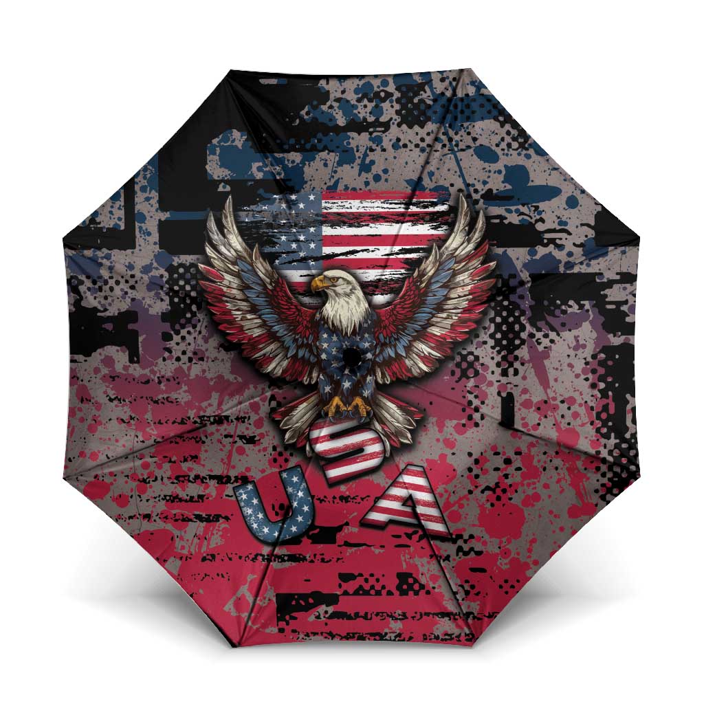 Patriotic Rebel American Umbrella Grunge USA Eagle Flag - Wonder Print Shop