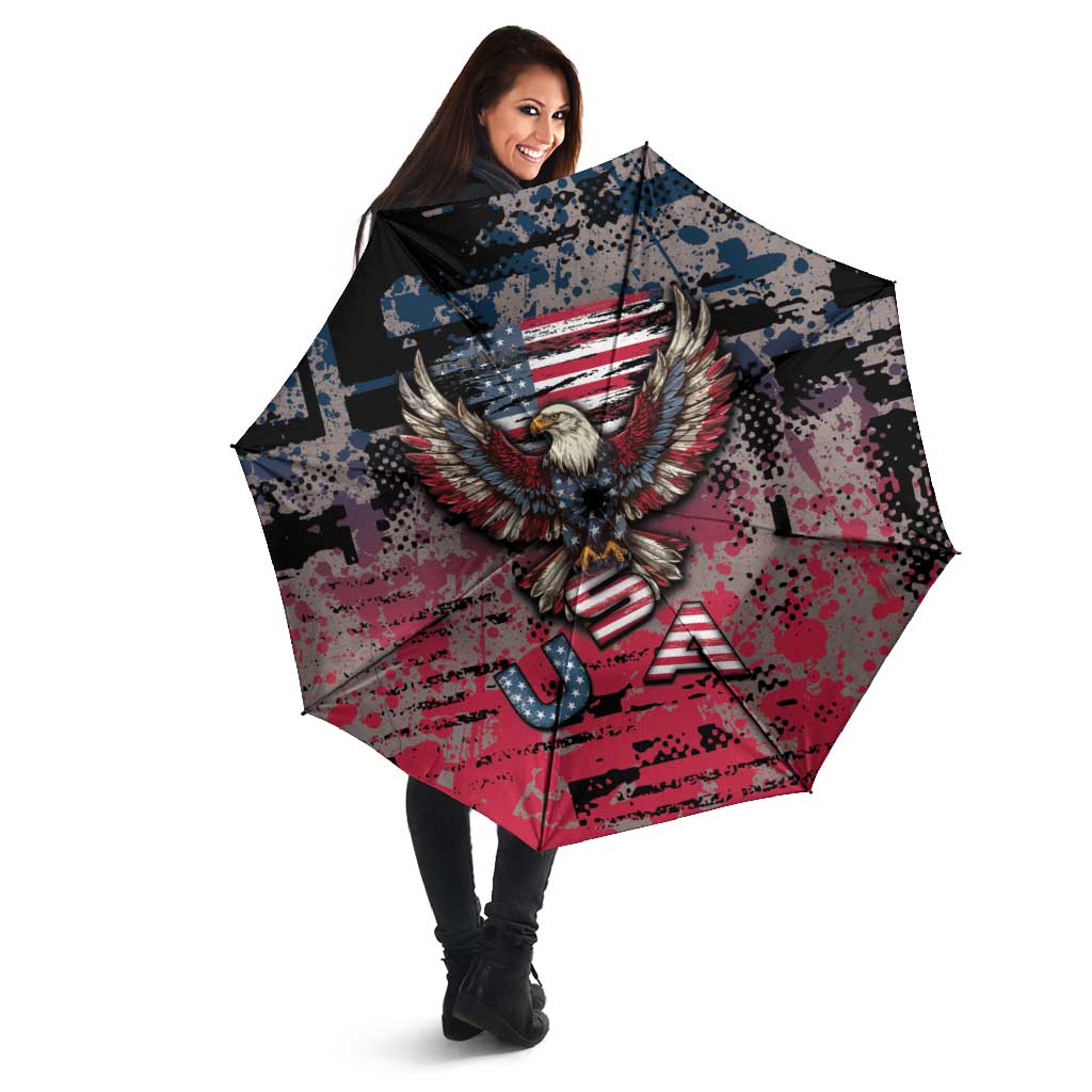Patriotic Rebel American Umbrella Grunge USA Eagle Flag - Wonder Print Shop