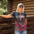 Personalized Patriotic Rebel American Women Polo Shirt Grunge USA Eagle Flag - Wonder Print Shop