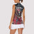 Personalized Patriotic Rebel American Women Sleeveless Polo Shirt Grunge USA Eagle Flag - Wonder Print Shop