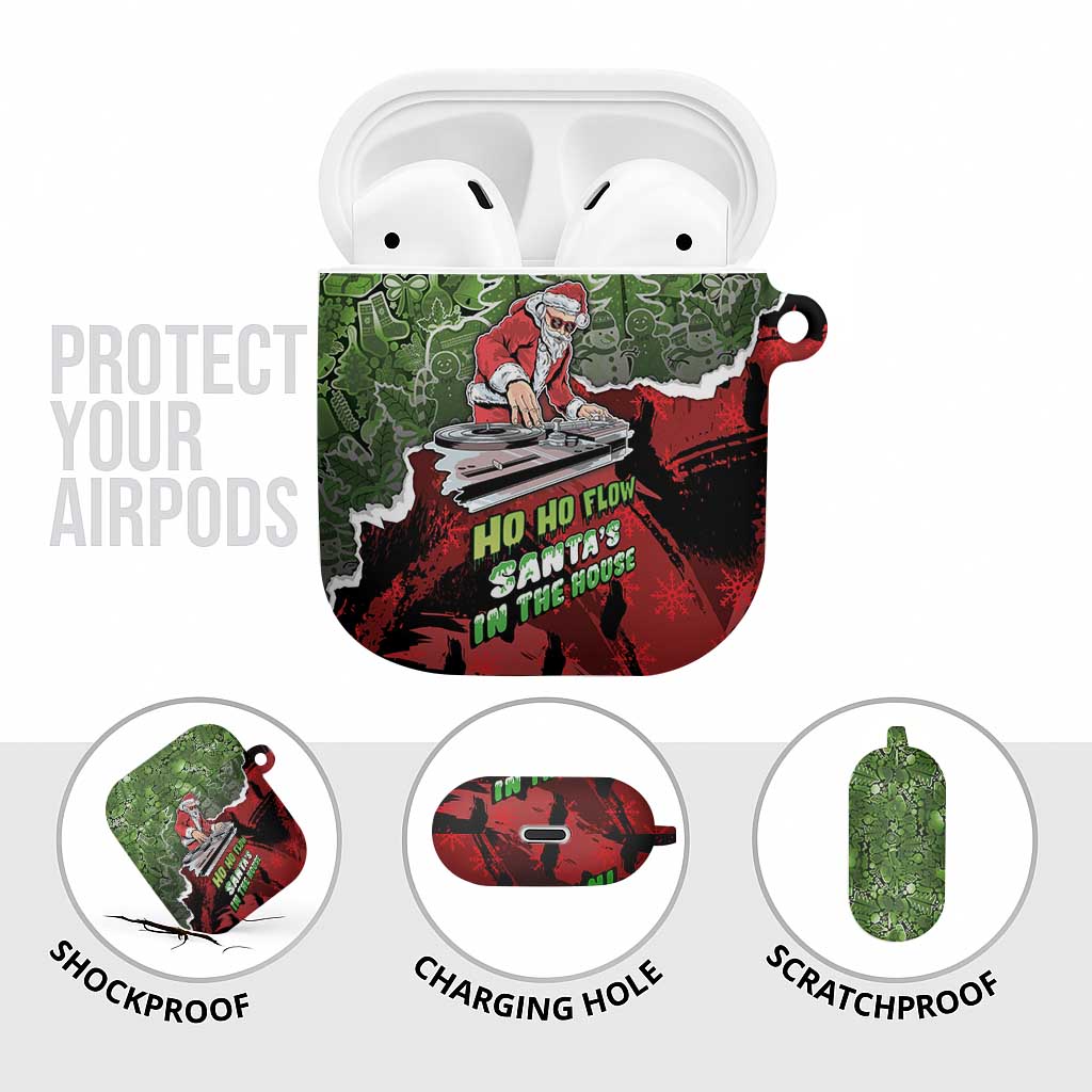 Hip Hop Christmas AirPods Case DJ Santa Ho Ho Flow - Wonder Print Shop