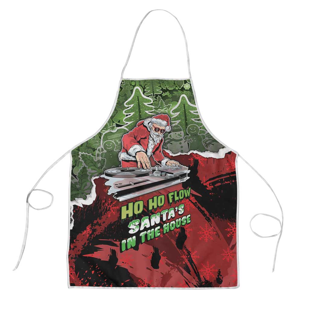 Hip Hop Christmas Apron DJ Santa Ho Ho Flow - Wonder Print Shop