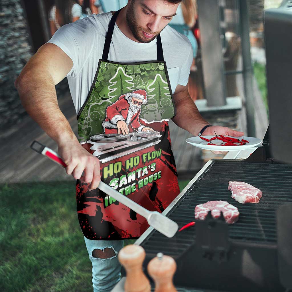 Hip Hop Christmas Apron DJ Santa Ho Ho Flow - Wonder Print Shop