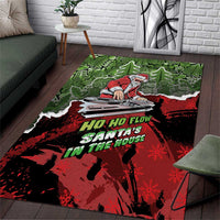 Hip Hop Christmas Area Rug DJ Santa Ho Ho Flow - Wonder Print Shop