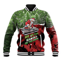 Hip Hop Christmas Baseball Jacket DJ Santa Ho Ho Flow - Wonder Print Shop