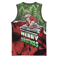 Hip Hop Christmas Basketball Jersey DJ Santa Ho Ho Flow - Wonder Print Shop