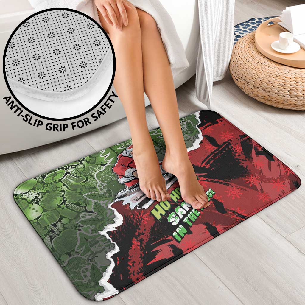 Hip Hop Christmas Bathroom Set DJ Santa Ho Ho Flow - Wonder Print Shop