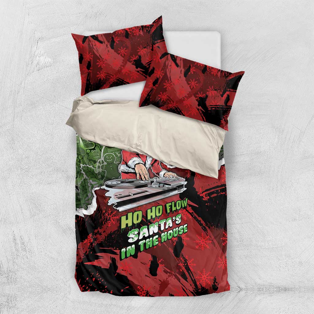 Hip Hop Christmas Bedding Set DJ Santa Ho Ho Flow - Wonder Print Shop