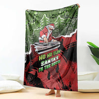 Hip Hop Christmas Blanket DJ Santa Ho Ho Flow - Wonder Print Shop