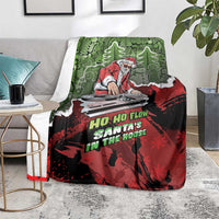 Hip Hop Christmas Blanket DJ Santa Ho Ho Flow - Wonder Print Shop