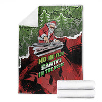 Hip Hop Christmas Blanket DJ Santa Ho Ho Flow - Wonder Print Shop