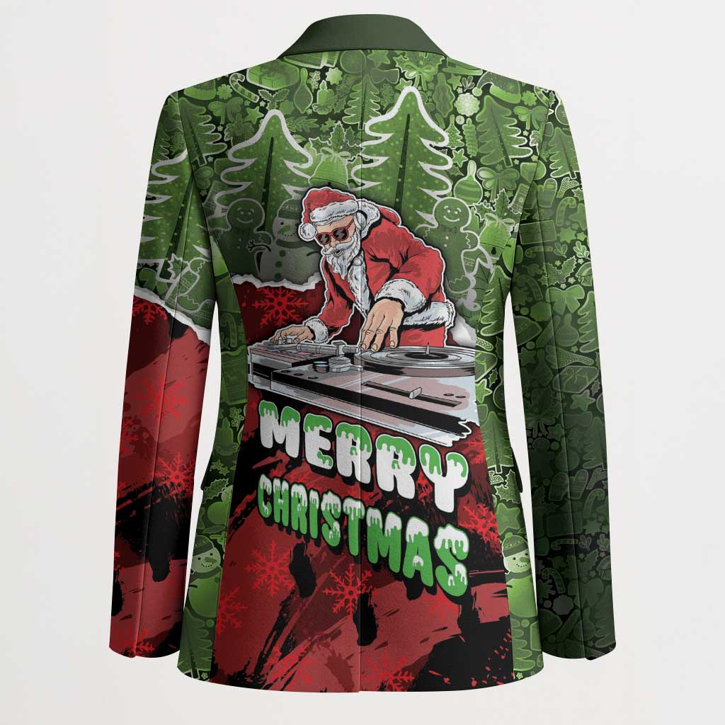 Hip Hop Christmas Blazer DJ Santa Ho Ho Flow - Wonder Print Shop