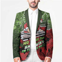 Hip Hop Christmas Blazer DJ Santa Ho Ho Flow - Wonder Print Shop