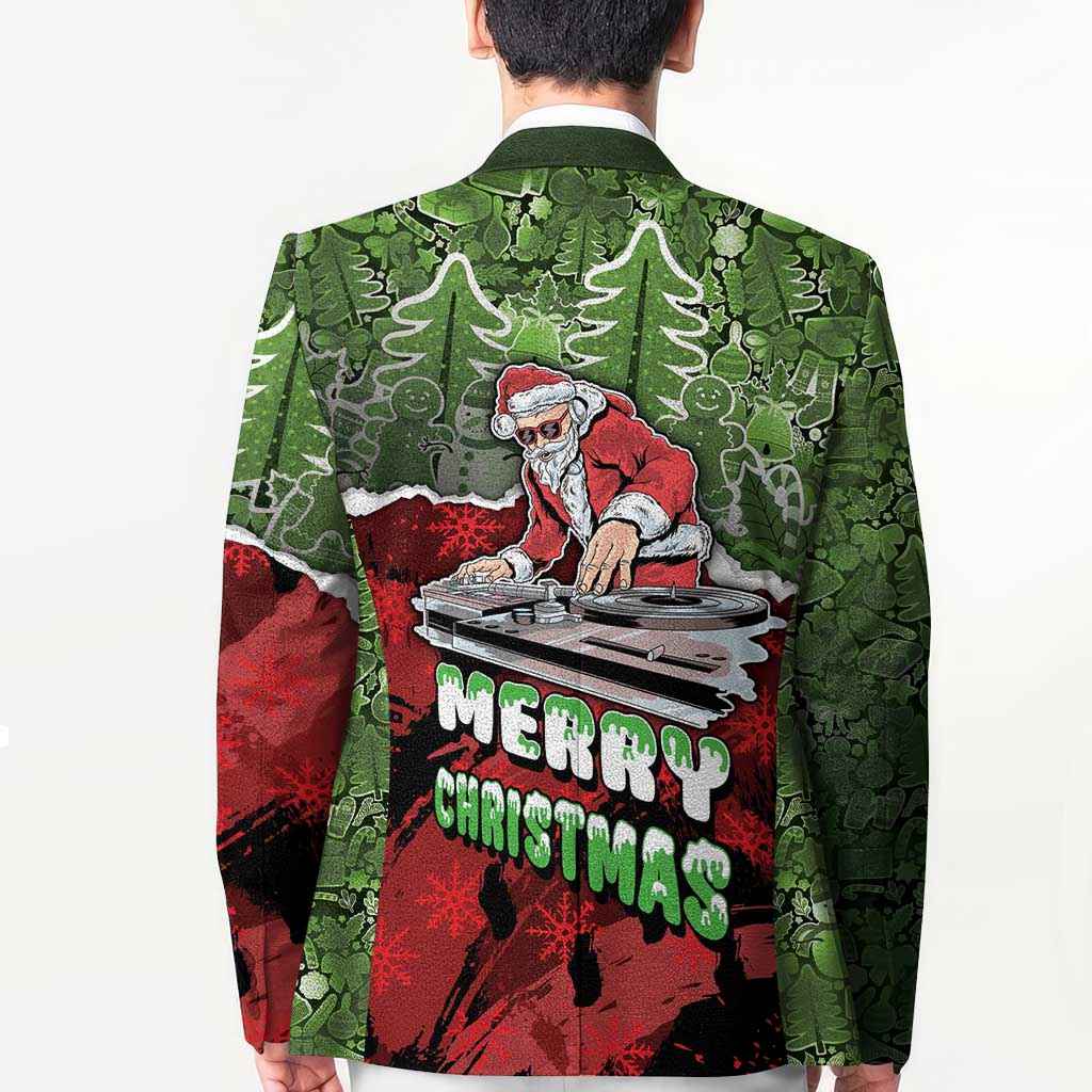 Hip Hop Christmas Blazer DJ Santa Ho Ho Flow - Wonder Print Shop
