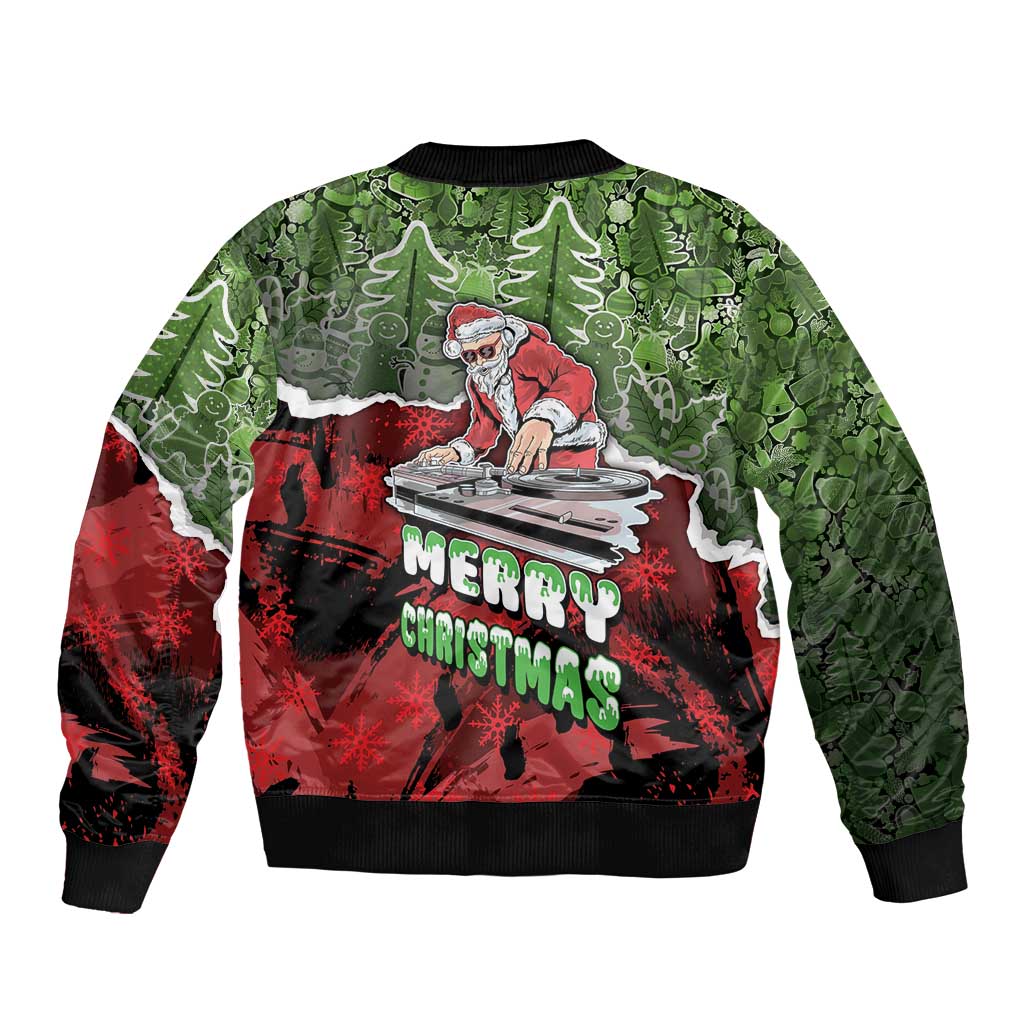 Hip Hop Christmas Bomber Jacket DJ Santa Ho Ho Flow - Wonder Print Shop