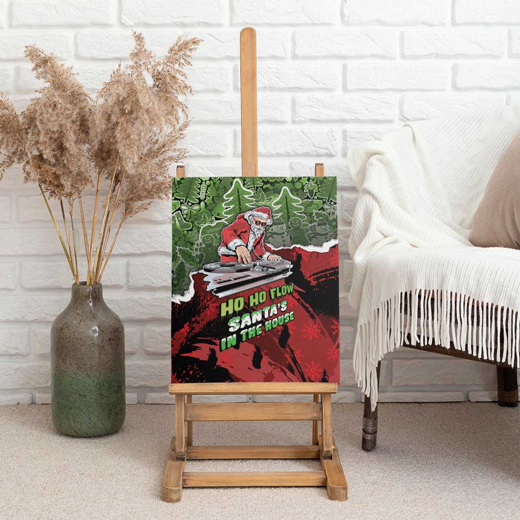 Hip Hop Christmas Canvas Wall Art DJ Santa Ho Ho Flow - Wonder Print Shop