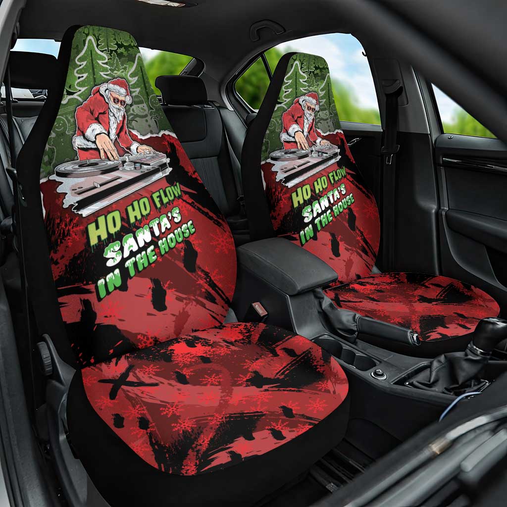 Hip Hop Christmas Car Seat Cover DJ Santa Ho Ho Flow - Wonder Print Shop
