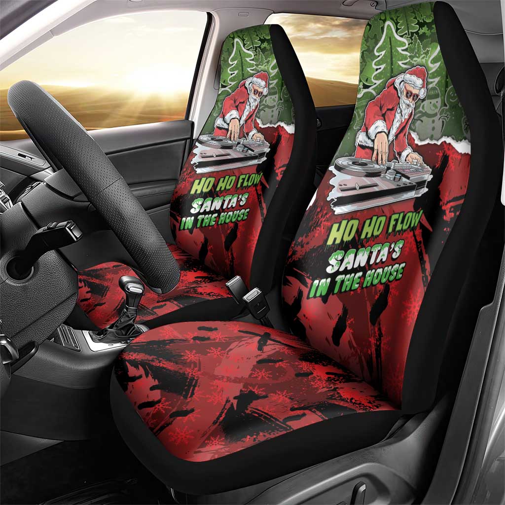 Hip Hop Christmas Car Seat Cover DJ Santa Ho Ho Flow - Wonder Print Shop