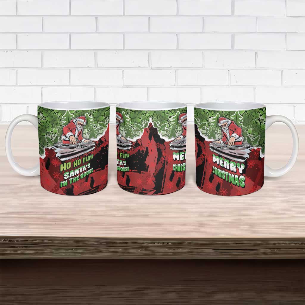 Hip Hop Christmas Ceramic Mug DJ Santa Ho Ho Flow - Wonder Print Shop
