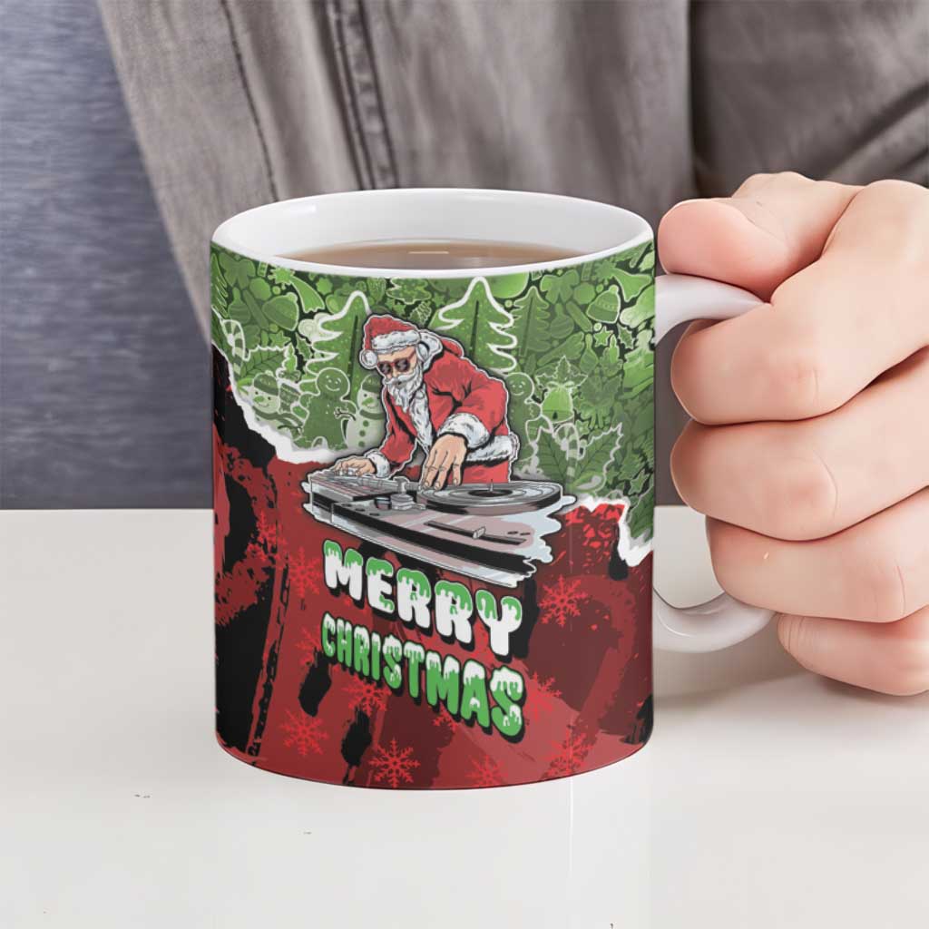 Hip Hop Christmas Ceramic Mug DJ Santa Ho Ho Flow - Wonder Print Shop
