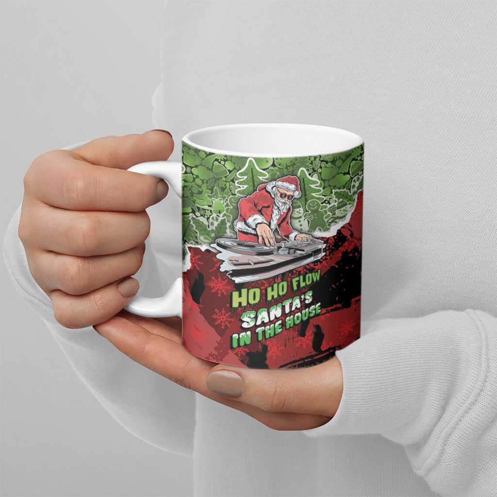Hip Hop Christmas Ceramic Mug DJ Santa Ho Ho Flow - Wonder Print Shop