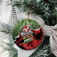 Hip Hop Christmas Ceramic Ornament DJ Santa Ho Ho Flow - Wonder Print Shop